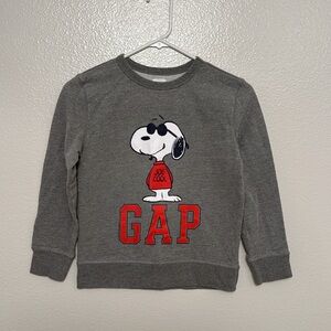 Gap Kids Snoopy Long Sleeve Gray Sweater - M (8-9) excellent pre loved condition